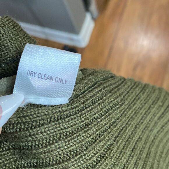 Vintage Gizel Womens Moss Green Suede Patchwork Sweater Jacket - Picture 11 of 11